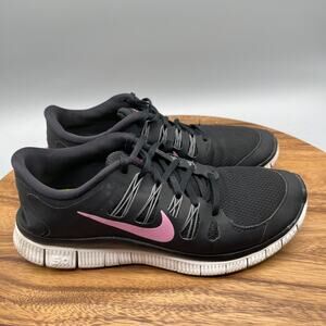 Nike Free 5.0 Shoes Womens Size 10 Black Running Comfort Walking Gym Sneakers